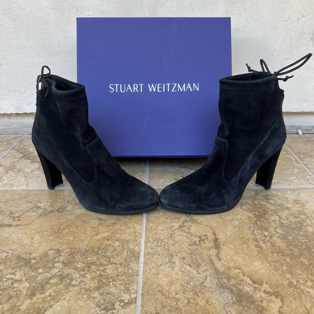 Stuart weitzman mitten suede bootie